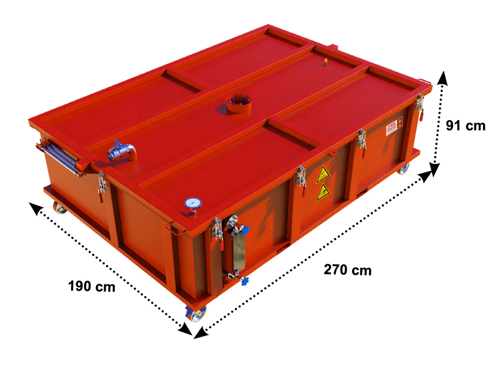 Notfall-Sicherheitsaufbewahrungsbox für Lithium-Batterien L270xB190xH91cm